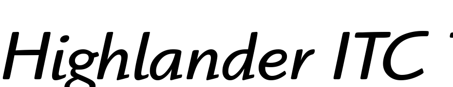 Highlander ITC TT Book Italic Yazı tipi ücretsiz indir